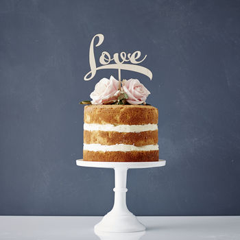 Calligraphy 'Love' Cake Topper, 2 of 6