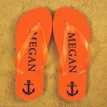 Anchor Style Personalised Flip Flops, 3 of 4