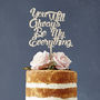Personalised Song Lyrics Wooden Wedding Cake Topper, thumbnail 2 of 4