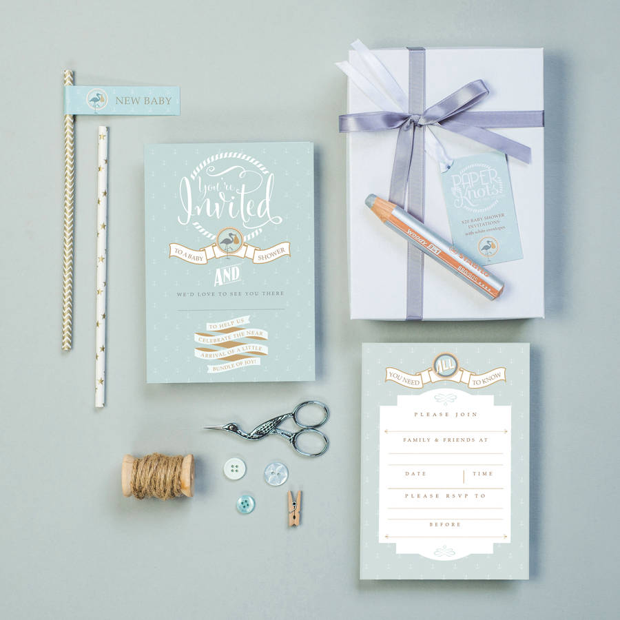 baby shower invitation box sets by paperknots ...