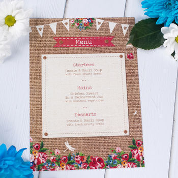Hessian Floral Wedding Stationery, 5 of 12