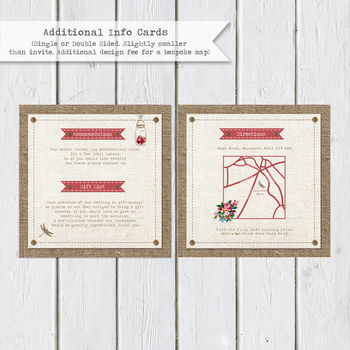 Hessian Floral Wedding Stationery, 10 of 12