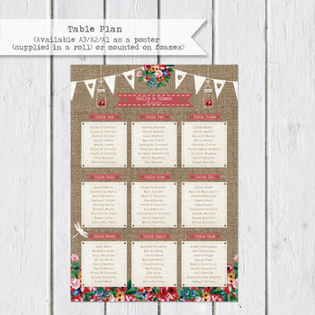 Hessian Floral Wedding Stationery, 12 of 12