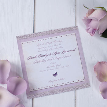 Lavender Country Garden Wedding Stationery, 2 of 11