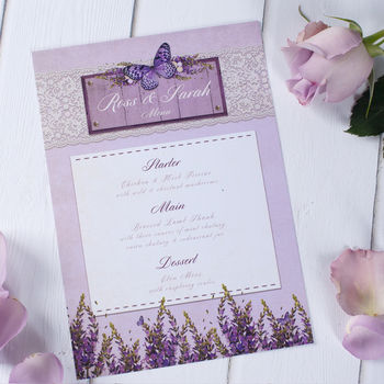 Lavender Country Garden Wedding Stationery, 5 of 11