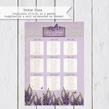 Lavender Country Garden Wedding Stationery, 11 of 11
