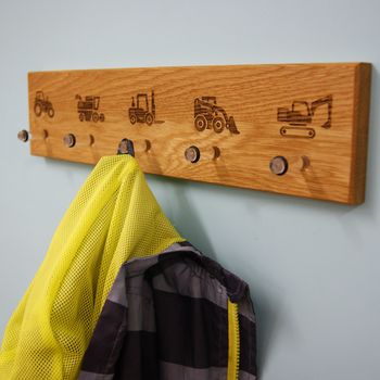 Boy's Tractor Clothes Hooks, 5 of 9