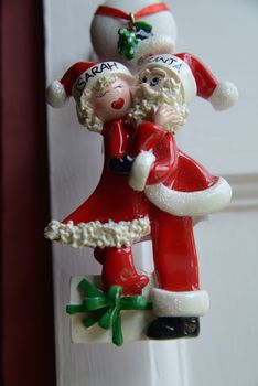 Personalised Kissing Santa Decoration, 2 of 3