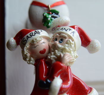 Personalised Kissing Santa Decoration, 3 of 3