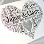 Personalised 10th Wedding Anniversary Love Sparkle Card, thumbnail 2 of 12