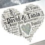 Personalised 15th Wedding Anniverary Love Sparkle Card, thumbnail 2 of 6