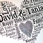 Personalised 15th Wedding Anniverary Love Sparkle Card, thumbnail 5 of 6