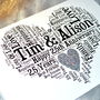 Personalised 25th Wedding Anniversary Love Sparkle Card, thumbnail 2 of 12
