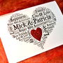 Personalised 40th Wedding Anniversary Love Sparkle Card, thumbnail 6 of 7