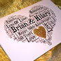 Personalised 50th Wedding Anniversary Love Sparkle Card, thumbnail 2 of 11