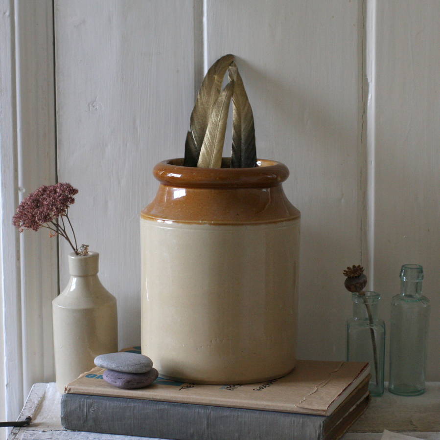 Medium Vintage Stoneware Jar By Magpie Living