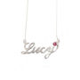 Personalised Name Necklace With Birthstone, thumbnail 9 of 12