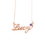 Personalised Name Necklace With Birthstone, thumbnail 10 of 12