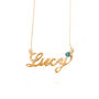 Personalised Name Necklace With Birthstone, thumbnail 8 of 12