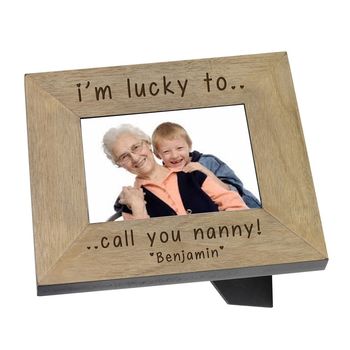 Personalised 'I'm Lucky' Photo Frame For Nanny, 2 of 2