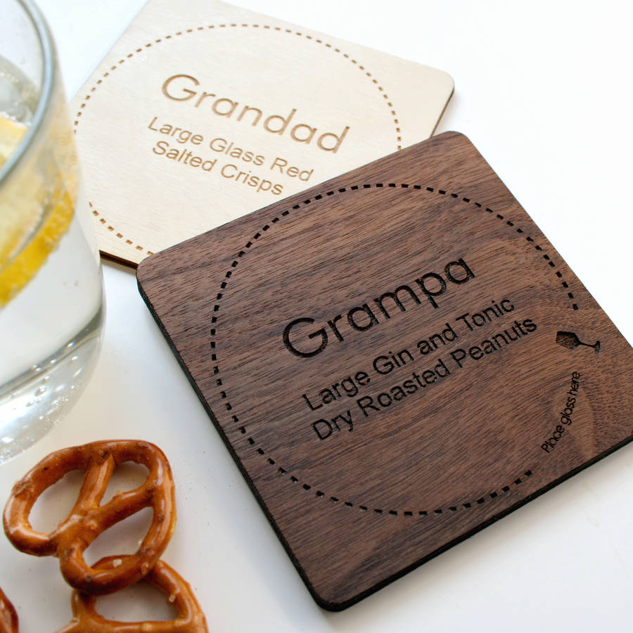 Personalised Wooden Drinks Coaster, 1 of 4