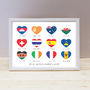 Personalised Loved Countries Travel Flag Print, thumbnail 5 of 5