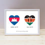 Personalised Loved Countries Travel Flag Print, thumbnail 2 of 5