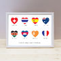 Personalised Loved Countries Travel Flag Print, thumbnail 4 of 5
