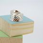 Personalised Wide Textured Silver Ring, thumbnail 2 of 8