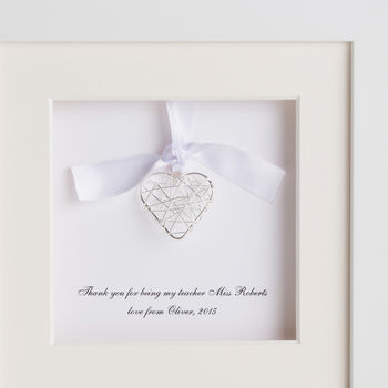 Personalised Heart Thank You Teacher Box Frame, 2 of 3
