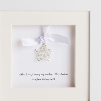 Personalised Star Thank You Teacher Box Frame, 2 of 3