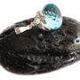 Bridal Swiss Blue Topaz Sterling Silver Necklace, thumbnail 3 of 4