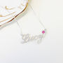 Personalised Name Necklace With Birthstone, thumbnail 7 of 12