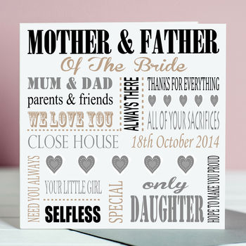 Personalised Mother Of The Bride Card, 2 of 4