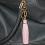 Handmade Leather Tassel Key Ring Charm, thumbnail 5 of 9