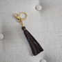 Handmade Leather Tassel Key Ring Charm, thumbnail 6 of 9