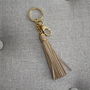 Handmade Leather Tassel Key Ring Charm, thumbnail 7 of 9
