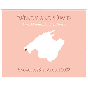 Engaged In Mallorca Personalised Print, 3 of 11