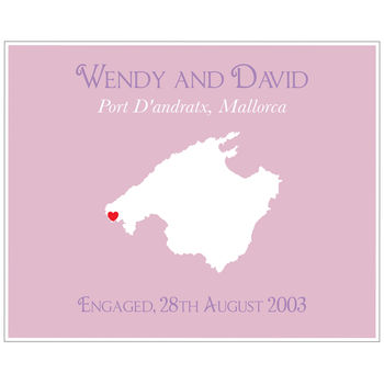 Engaged In Mallorca Personalised Print, 4 of 11