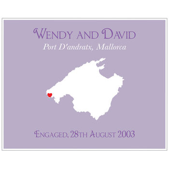 Engaged In Mallorca Personalised Print, 5 of 11