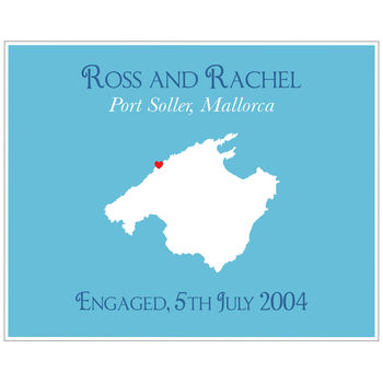 Engaged In Mallorca Personalised Print, 6 of 11