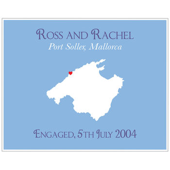 Engaged In Mallorca Personalised Print, 7 of 11