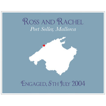 Engaged In Mallorca Personalised Print, 8 of 11