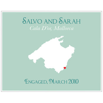 Engaged In Mallorca Personalised Print, 9 of 11