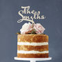 Calligraphy Surname Wooden Wedding Cake Topper, thumbnail 2 of 4