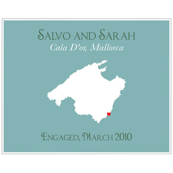 Engaged In Mallorca Personalised Print, 11 of 11
