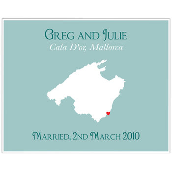 Wedding In Mallorca Personalised Print, 10 of 11