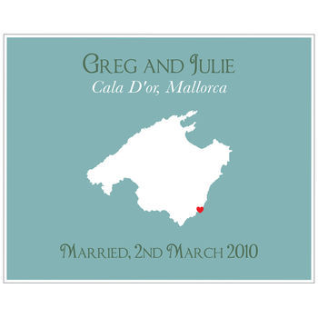 Wedding In Mallorca Personalised Print, 11 of 11