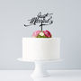 Elegant 'Just Married' Wedding Cake Topper, thumbnail 1 of 6