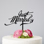 Elegant 'Just Married' Wedding Cake Topper, thumbnail 2 of 6